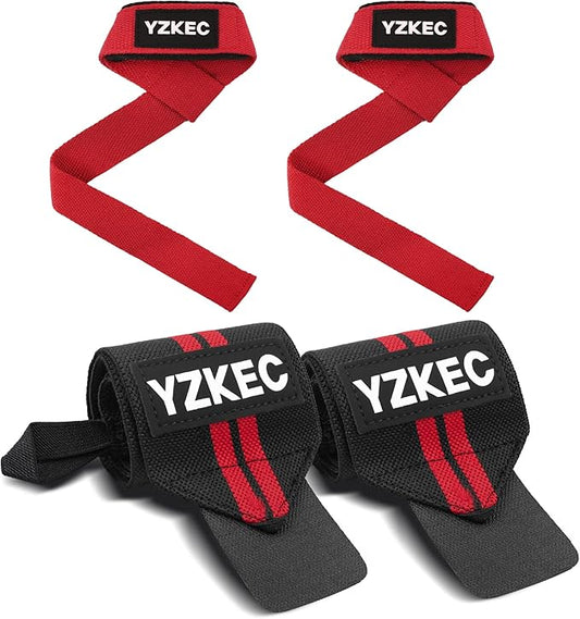 24" Cotton Weight Lifting Wrist Straps with Neoprene Cushioned Padded for Wrist Support and Protection，Weightlifting，Strength Training，Bodybuilding，Powerlifting，Dumbbell Workout，Men and Women (Pair)
