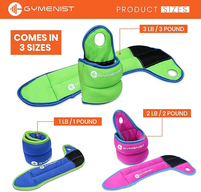 Pair of Wrist Weights With Hole for Thumb
