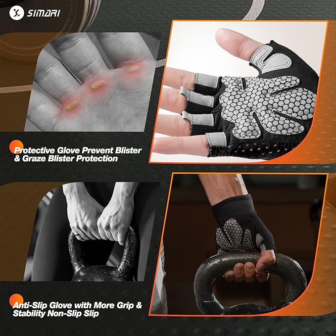 SIMARI Breathable Workout Gloves for Men and Women