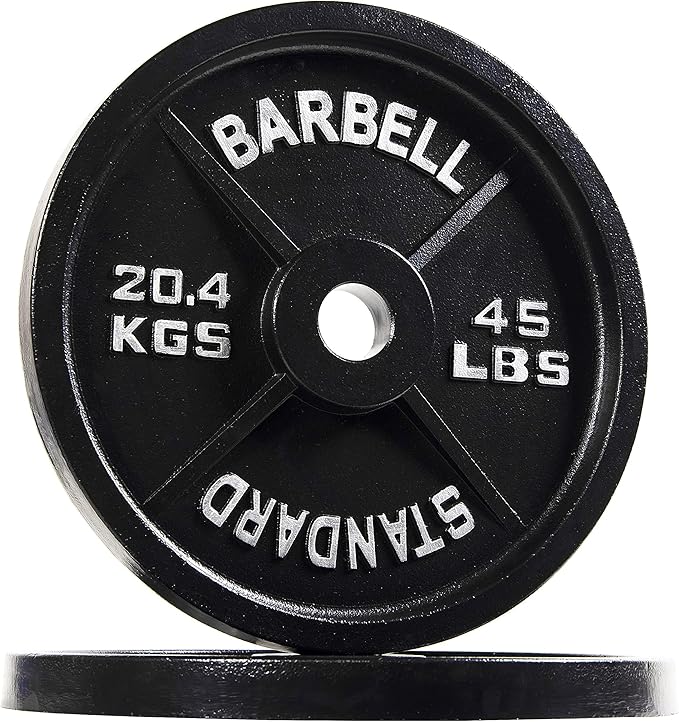 Deep Dish 2-Inch Olympic Cast Iron Weight Plates with E-Coating