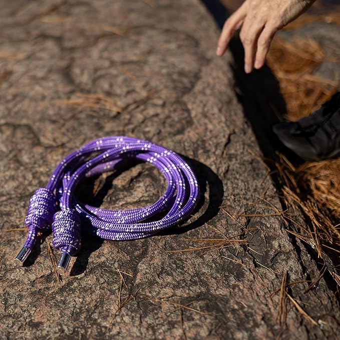 Adjustable Flow Rope - Handcrafted 10' Workout Freestyle Weighted Jump Rope for Strength & Cardio Training - Upper Body Fitness Ropes for Working Out – Double Braided Home Gym Heavy Exercise Rope