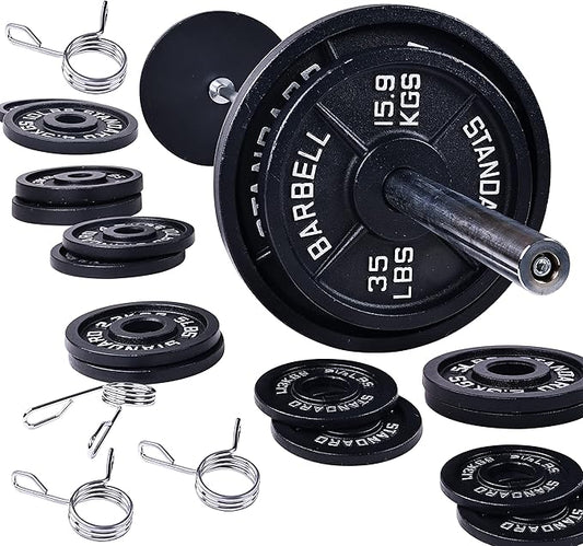 Signature Fitness Olympic Cast Iron Plate for Strength