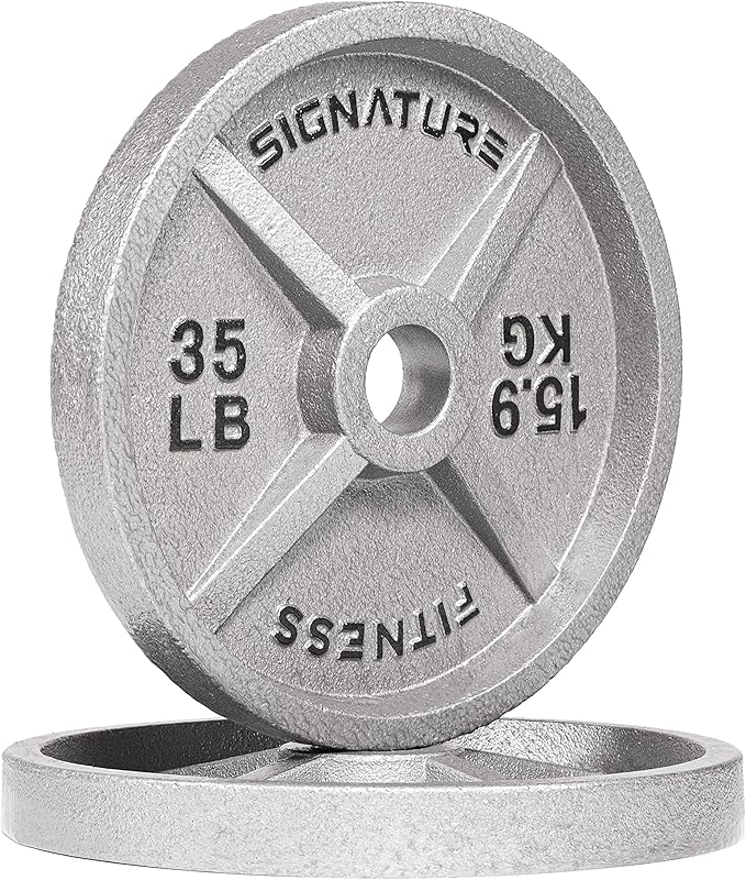 Signature Fitness Deep Dish 2-Inch Olympic Cast Iron