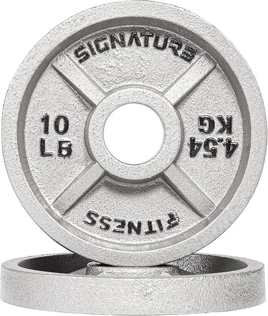 Signature Fitness Deep Dish 2-Inch Olympic Cast Iron