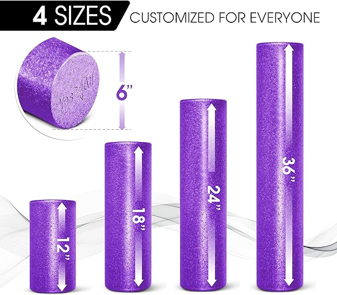 Yes4All High-Density Foam Roller for Back Pain Relief 12, 18, 18, 24, 24, 36 36 inch