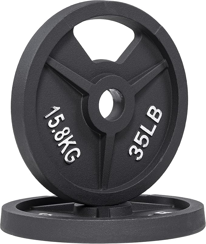 Signature Fitness Olympic 2-Inch Cast Iron Plate Weight