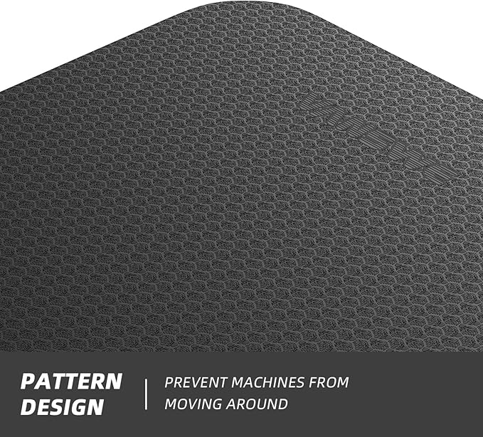 VANSWE Exercise Equipment Mat and Floor Protector for Treadmills, Exercise Bikes Home Gym Equipment 72”(L) × 31.5”(W) × 6mm Thick
