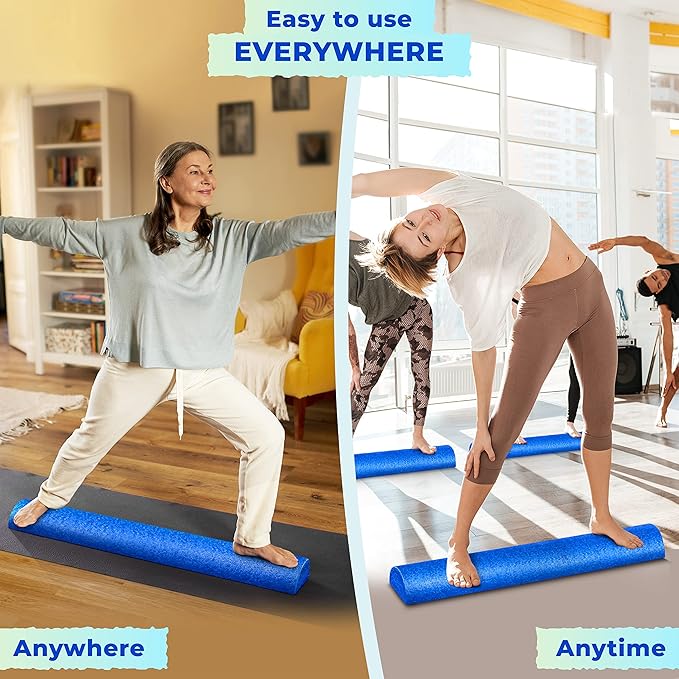 Yes4All High Density Half Round Foam Roller Support 12", 18", 18", 24", 24", 36" 36"