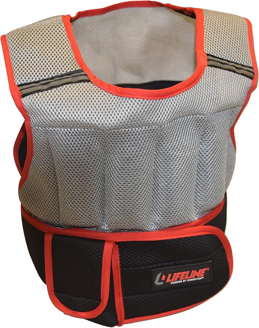 Lifeline Adjustable Weighted Vest up to 10lb with Padded Shoulders and Reflective Stripes