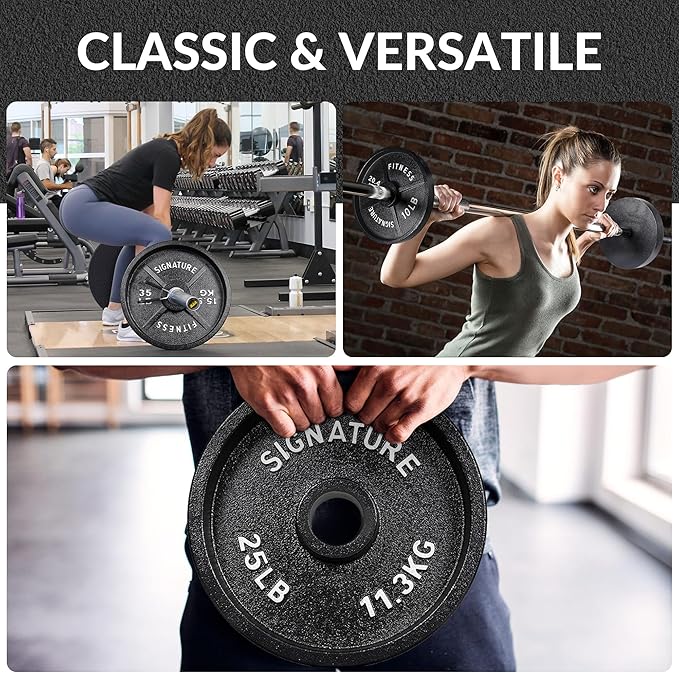 Deep Dish 2-Inch Olympic Cast Iron Weight Plates with E-Coating
