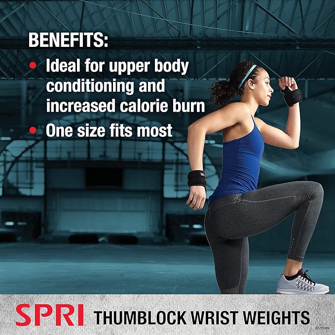 SPRI Wrist Weights Thumblock Arm Weights Set 2lb or 4lb Sets)