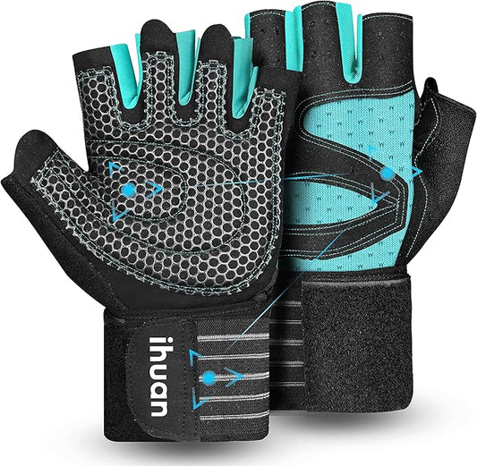 ihuan Ventilated Weight Lifting Gym Workout Gloves