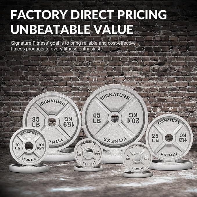 Deep Dish 2-Inch Olympic Cast Iron Weight Plates with E-Coating