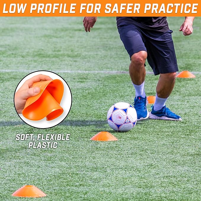 GoSports Premium Sports Cones for Agility Training and 20 Pack