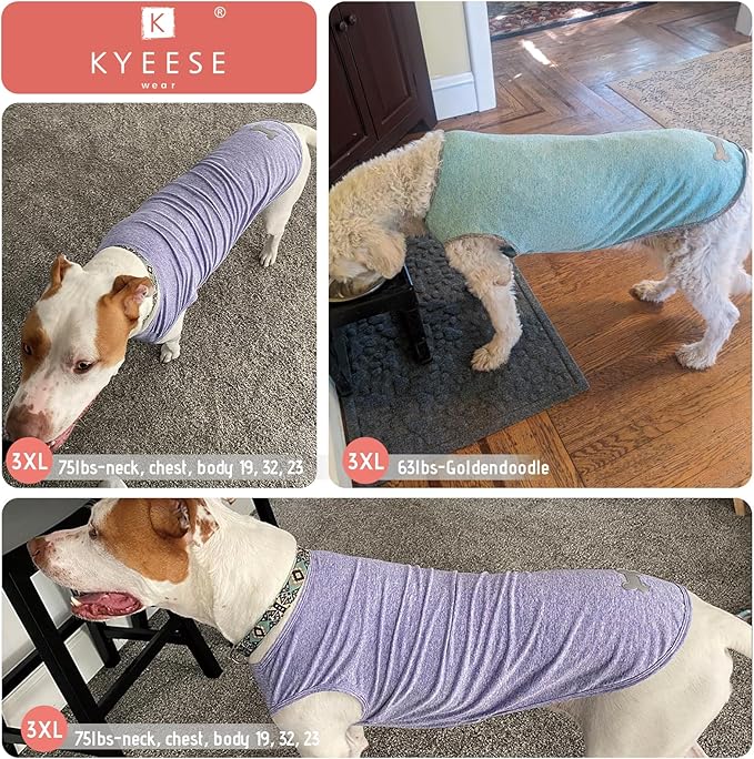 KYEESE 2Pack Dog Shirts Sun Protection Quick Dry Dog T Shirt Soft Tank Top with Reflective Label Stretchy Sleeveless Pet Vest Lightweight Pet Clothes, XXX-Large