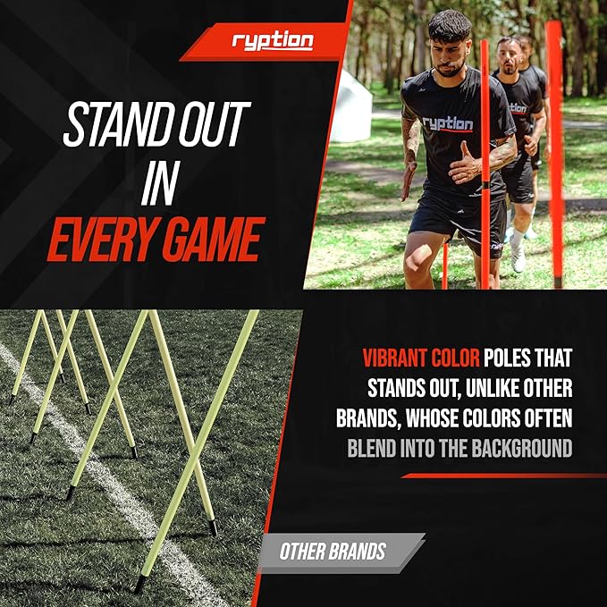 Soccer Agility Poles with Bag - Slim and
