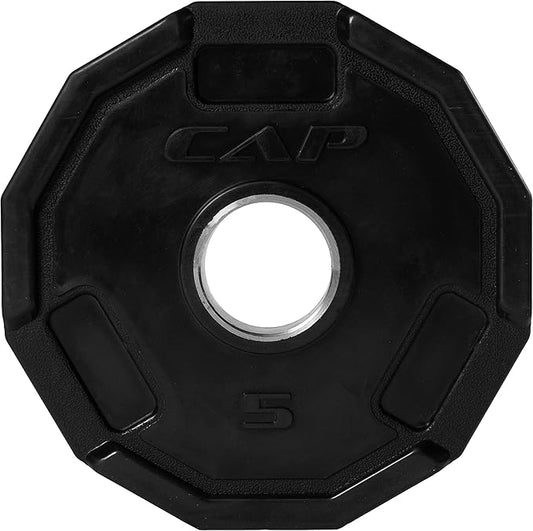 CAP Barbell 12-Sided Rubber Olympic Grip Weight Plates