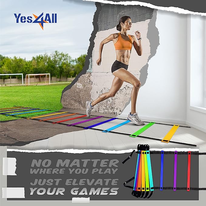 Yes4All 8, 12, 20 Rungs Agility Ladder -