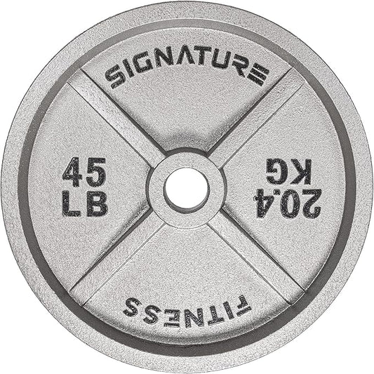 Signature Fitness Deep Dish 2-Inch Olympic Cast Iron