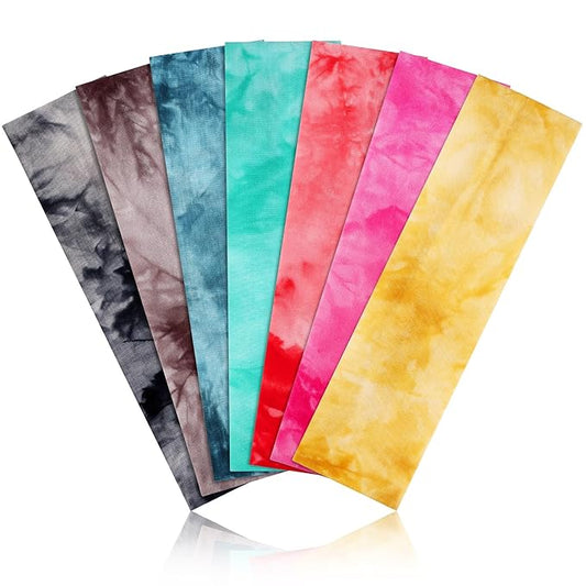 Headbands for Women Non Slip - 7PCS Fashion Sports Hair Bands for Women's Hair, Soft Cotton Cloth Stretchy Headbands for Women for Workout Yoga Running