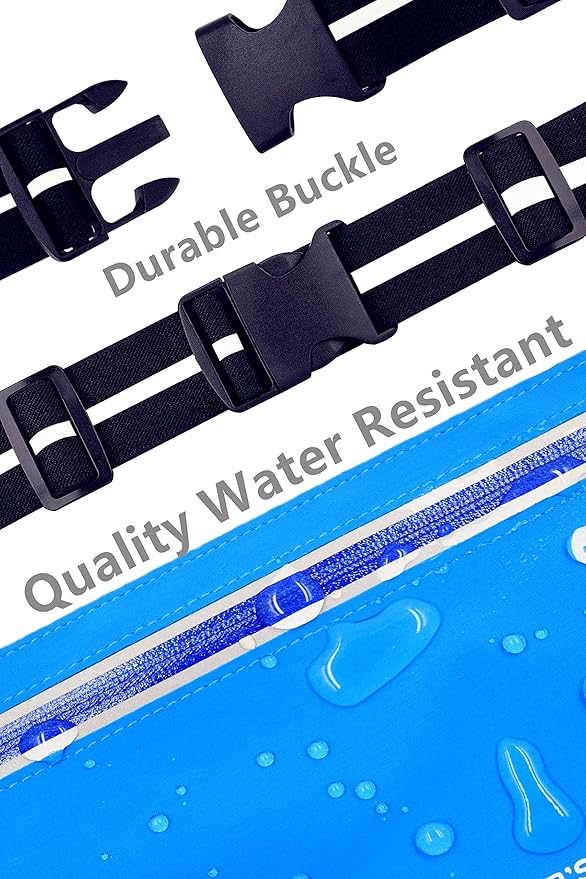 UltraSlim Fanny Waist Pack – Water Resistant Bag 24 to 43inch Waists, 6.7inch –