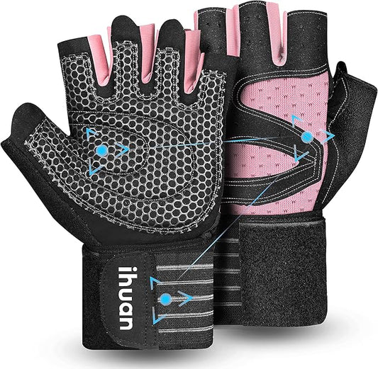 ihuan Ventilated Weight Lifting Gym Workout Gloves