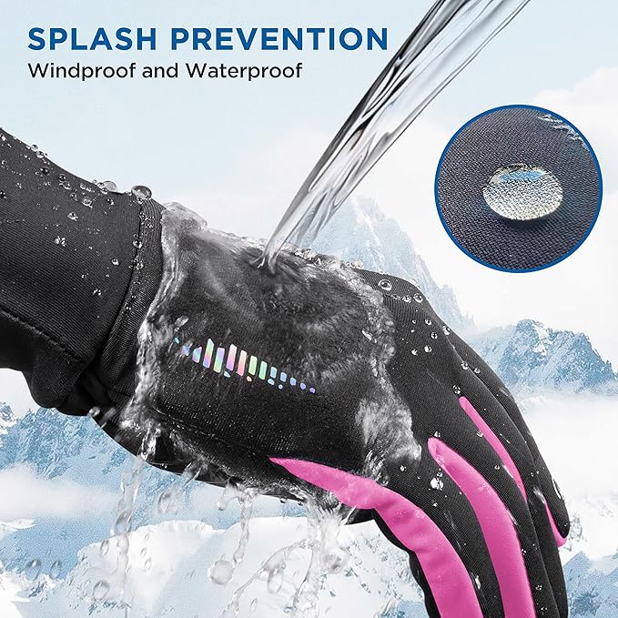 SIMARI Kids Winter Gloves Touchscreen Warm Thermal Water-Resistant for Boy Girl Running Cycling Snow Skiing in Cold Weather