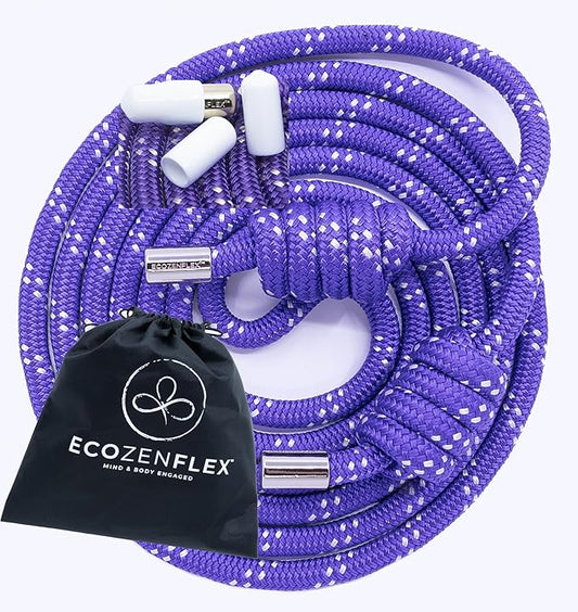 Adjustable Flow Rope - Handcrafted 10' Workout Freestyle Weighted Jump Rope for Strength & Cardio Training - Upper Body Fitness Ropes for Working Out – Double Braided Home Gym Heavy Exercise Rope
