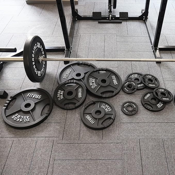 Signature Fitness Olympic Cast Iron Plate for Strength