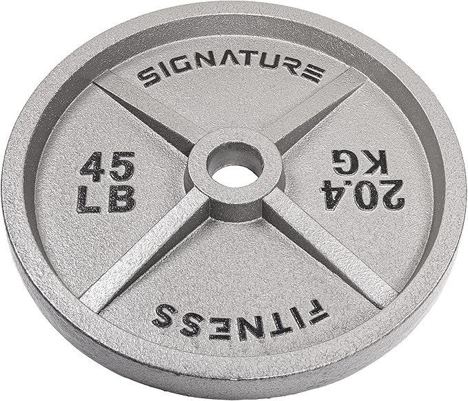 Signature Fitness Deep Dish 2-Inch Olympic Cast Iron