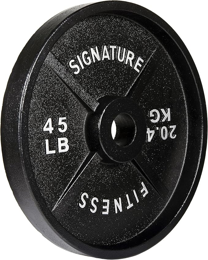 Signature Fitness Deep Dish 2-Inch Olympic Cast Iron