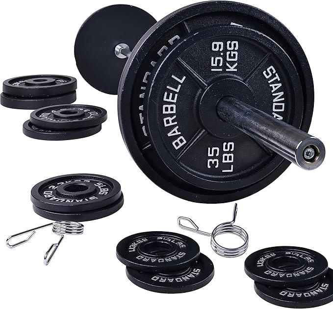 Signature Fitness Olympic 2-Inch Cast Iron Plate Weight