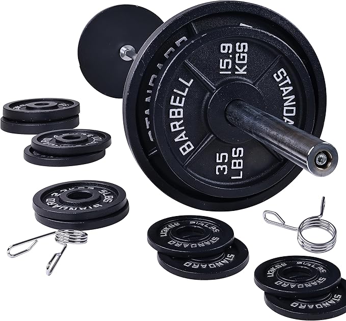 Signature Fitness Olympic Cast Iron Plate for Strength