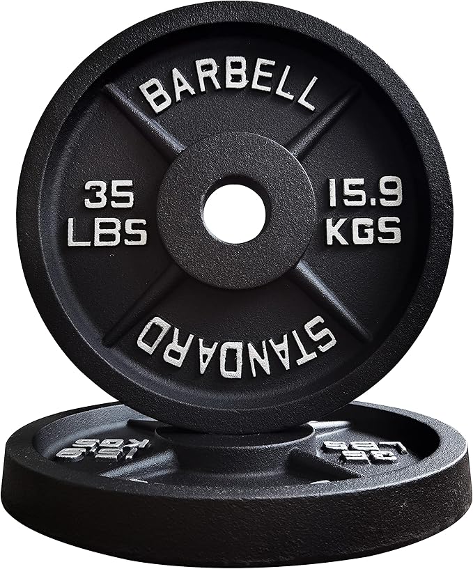 Signature Fitness Olympic 2-Inch Cast Iron Plate Weight