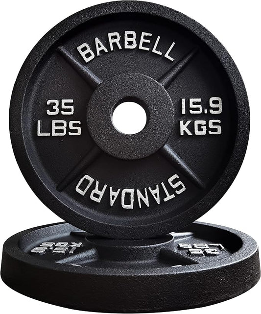 Signature Fitness Olympic 2-Inch Cast Iron Plate Weight