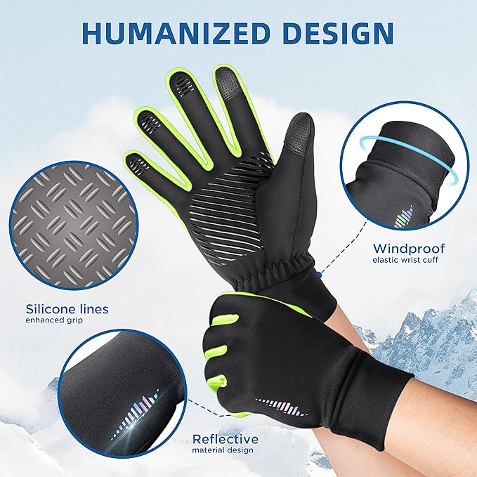 SIMARI Kids Winter Gloves Touchscreen Warm Thermal Water-Resistant for Boy Girl Running Cycling Snow Skiing in Cold Weather