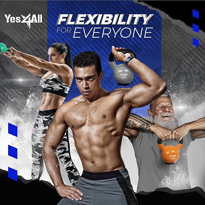 Yes4All Kettlebells Rubber Base (10-65 lbs)
