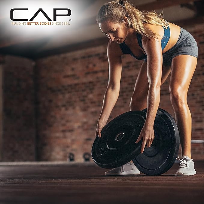 CAP Barbell 2-Inch Olympic Bumper Plate Weight Set 100-370 lbs