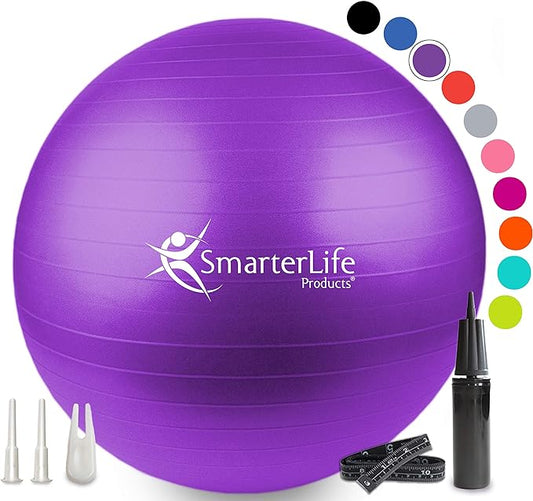 SmarterLife Workout Exercise Ball for Fitness