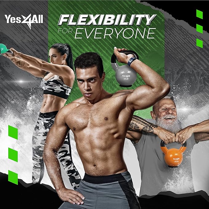Yes4All Kettlebells Rubber Base (10-65 lbs)