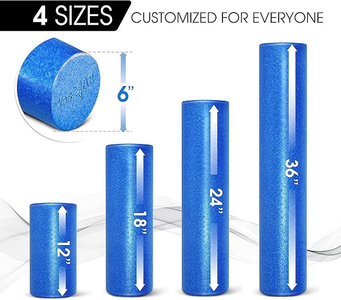 Yes4All High-Density Foam Roller for Back Pain Relief 12, 18, 18, 24, 24, 36 36 inch