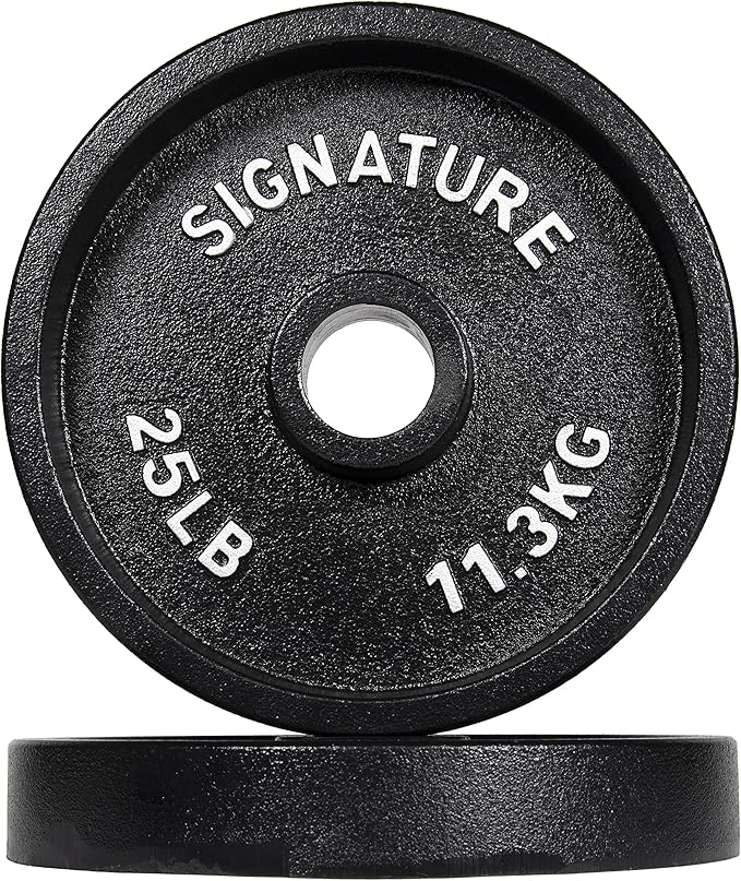 Signature Fitness Deep Dish 2-Inch Olympic Cast Iron