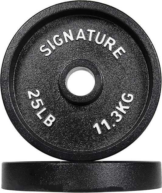 Signature Fitness Deep Dish 2-Inch Olympic Cast Iron