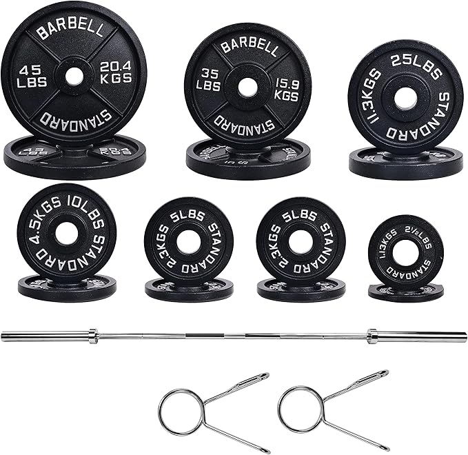 Signature Fitness Olympic Cast Iron Plate for Strength