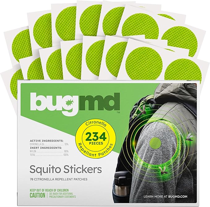 BugMD Squito Stickers Mosquito Repellent Patch Stickers (234 Stickers),