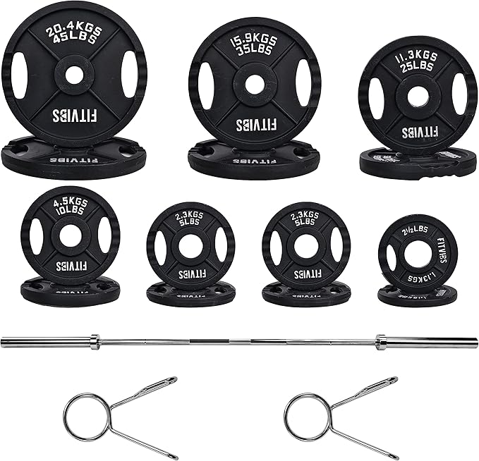Signature Fitness Olympic Cast Iron Plate for Strength