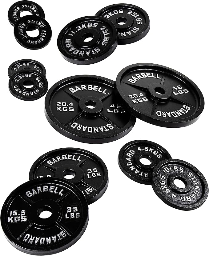 Signature Fitness Olympic 2-Inch Cast Iron Plate Weight