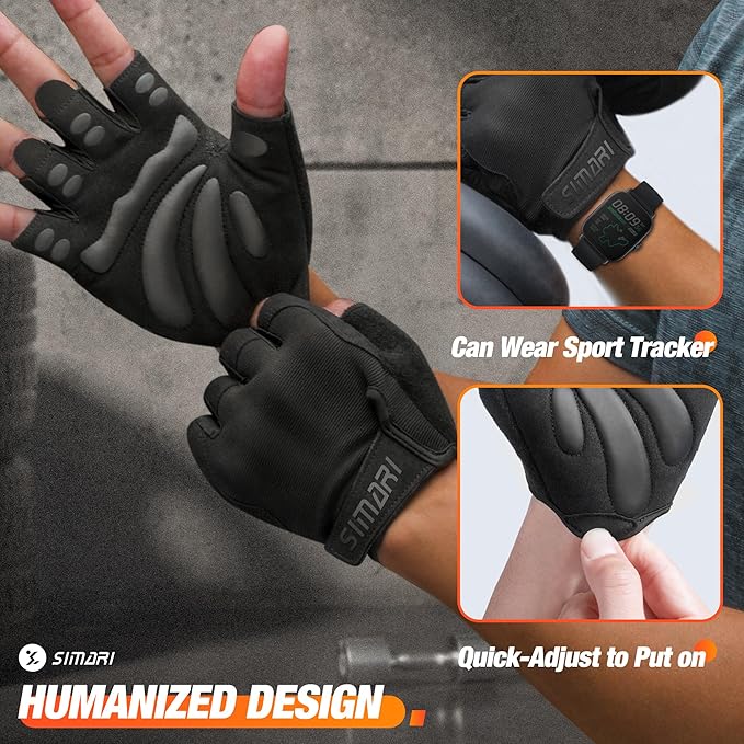 SIMARI Breathable Workout Gloves for Men and Women