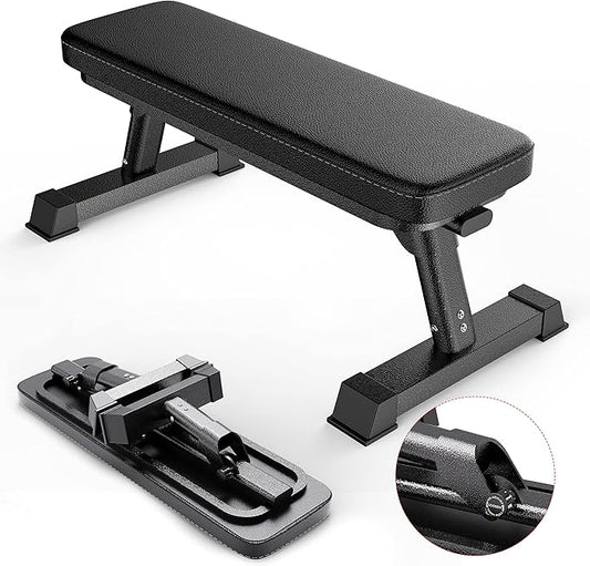 Finer Form Gym Quality Foldable Flat Bench