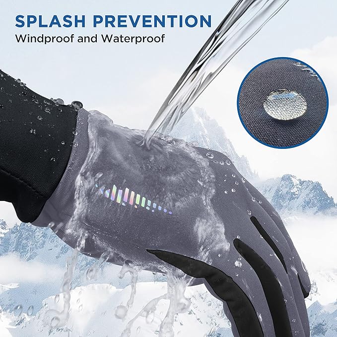 SIMARI Kids Winter Gloves Touchscreen Warm Thermal Water-Resistant for Boy Girl Running Cycling Snow Skiing in Cold Weather
